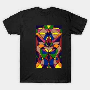 Floral Stained Glass Artwork T-Shirt